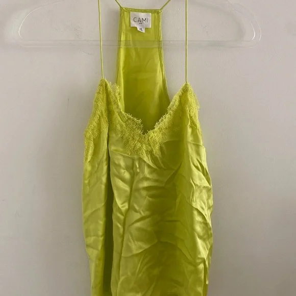 Cami Nyc Racerback silk tank neon green - Picture 2 of 5